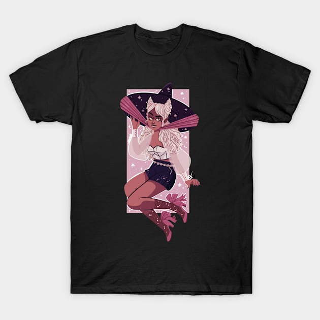 Pinup Witch T-Shirt by Twkirky